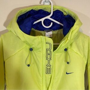 Nike Project Frog Insulated Puffer Jacket Neon Yellow Blue HJ6934-736 - Large
